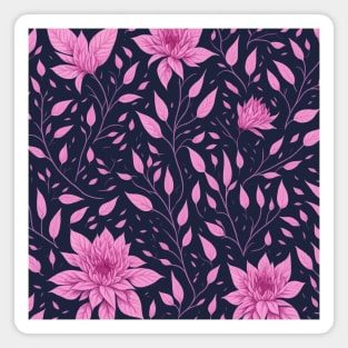 pink floral pattern design Magnet